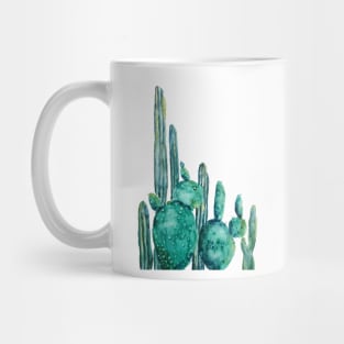 green cactus jungle  watercolor paining Mug